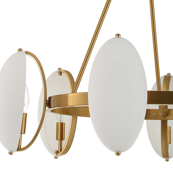 American Home Furniture Uttermost Oviform 6 Light Round Chandelier