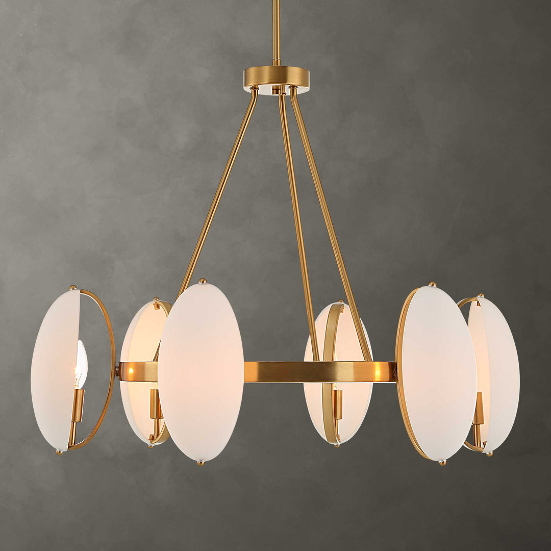 American Home Furniture Uttermost Oviform 6 Light Round Chandelier