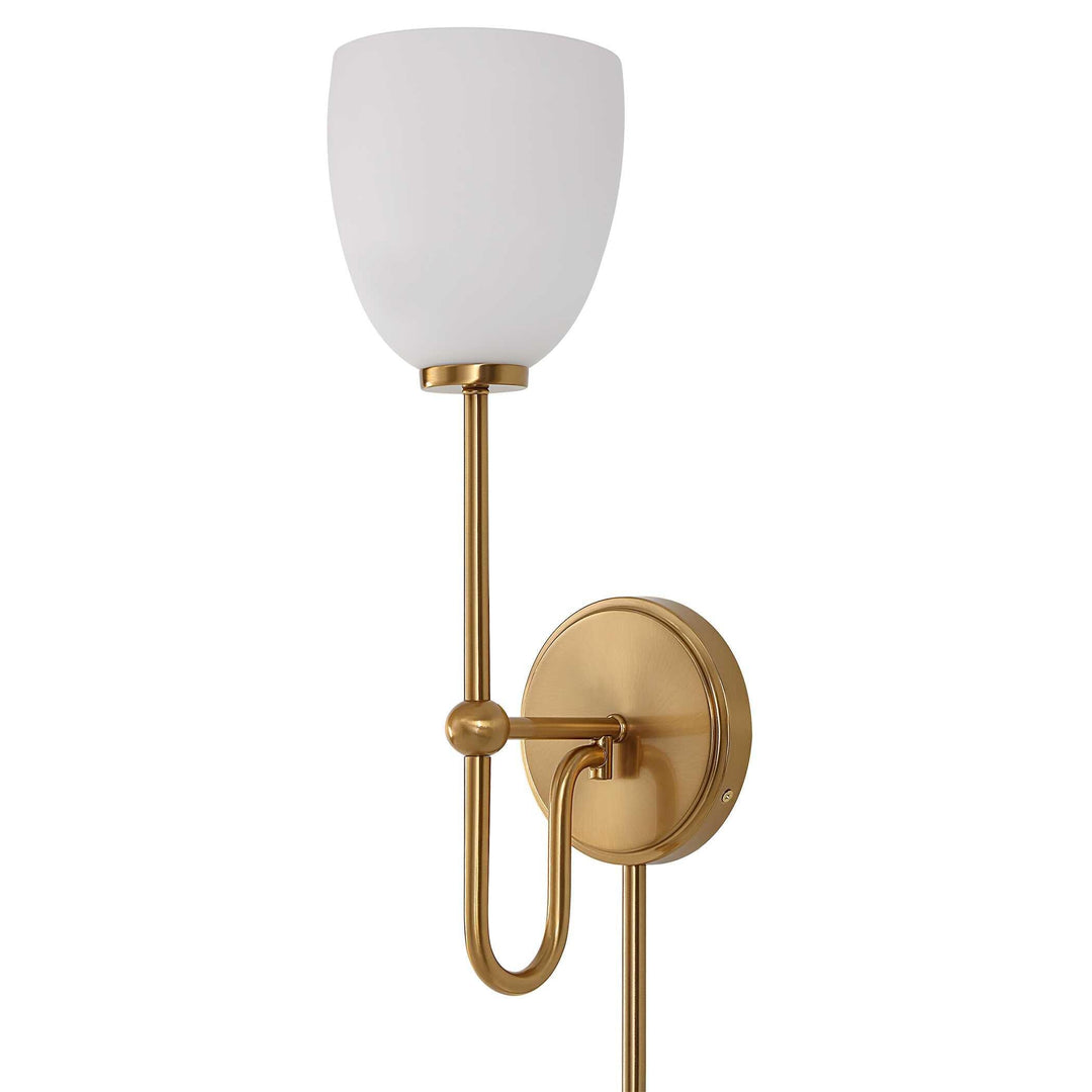 Trophy 1 Light Brass Sconce - AmericanHomeFurniture