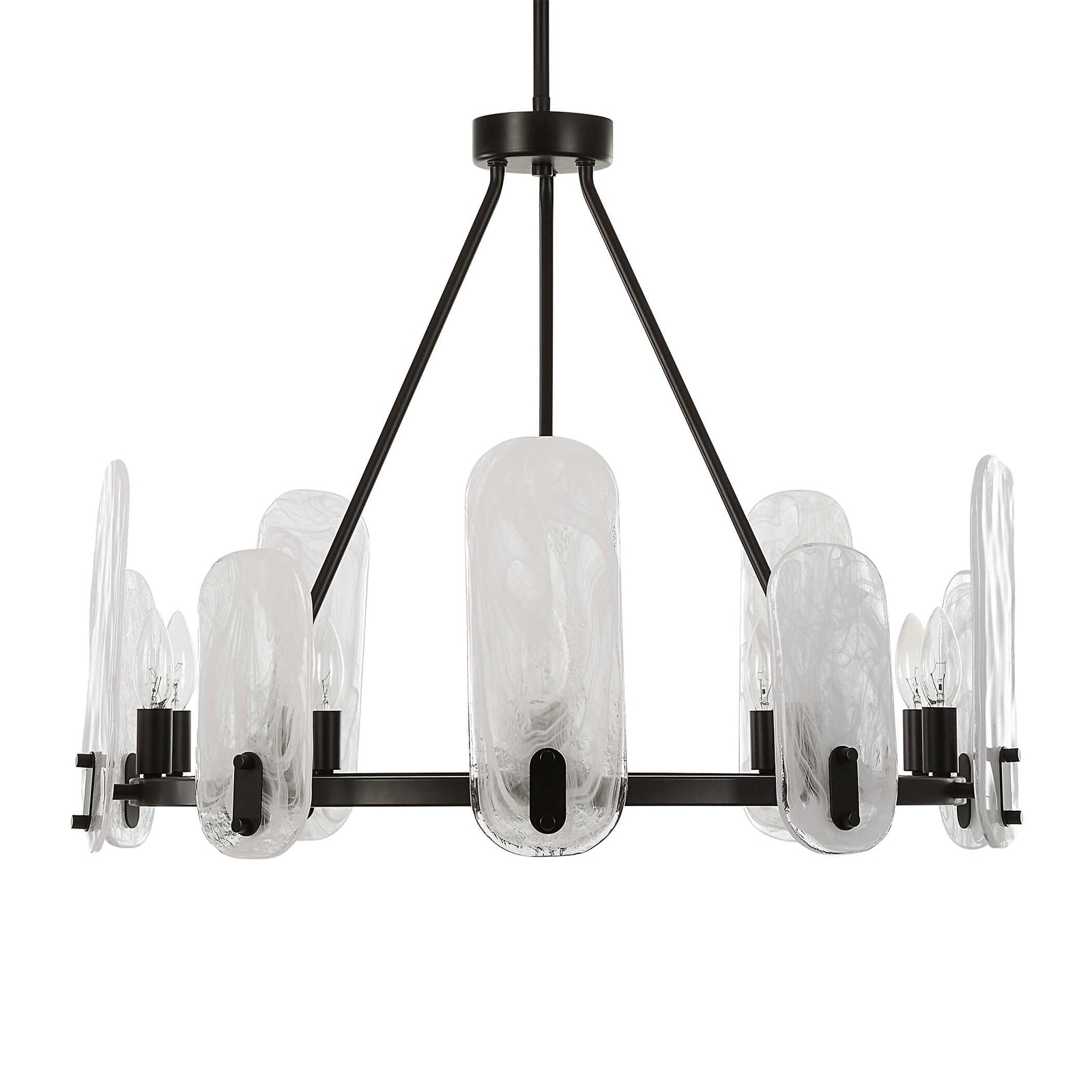 American Home Furniture Uttermost Ellipse 10 Light Dark Bronze Chandelier