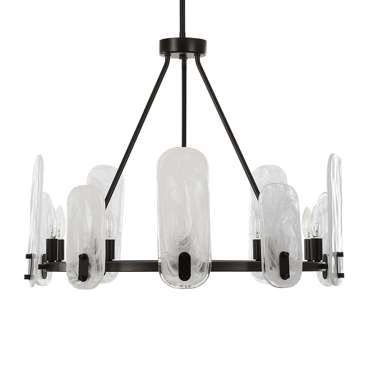 American Home Furniture Uttermost Ellipse 10 Light Dark Bronze Chandelier