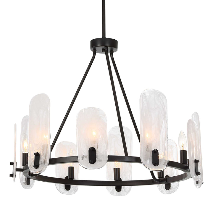 American Home Furniture Uttermost Ellipse 10 Light Dark Bronze Chandelier