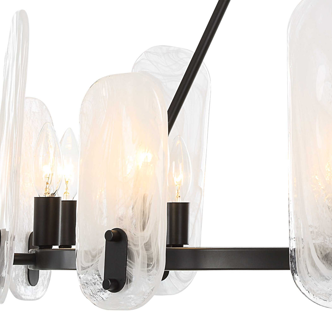 American Home Furniture Uttermost Ellipse 10 Light Dark Bronze Chandelier