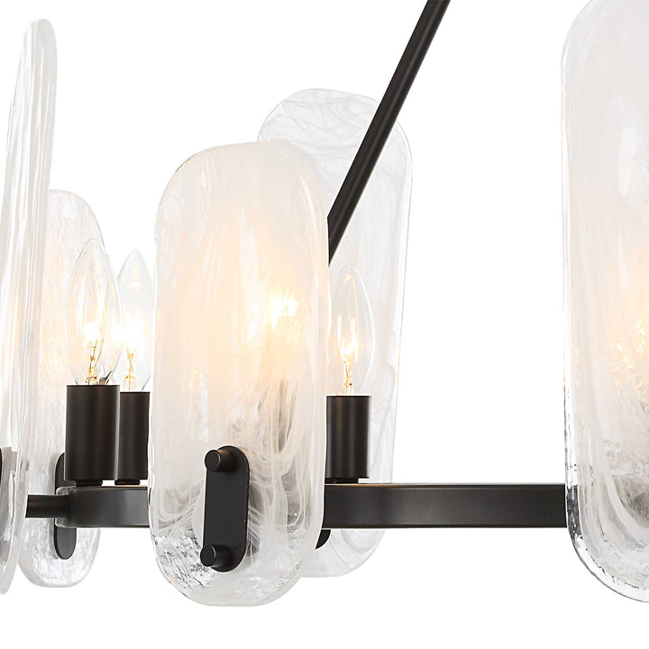 American Home Furniture Uttermost Ellipse 10 Light Dark Bronze Chandelier