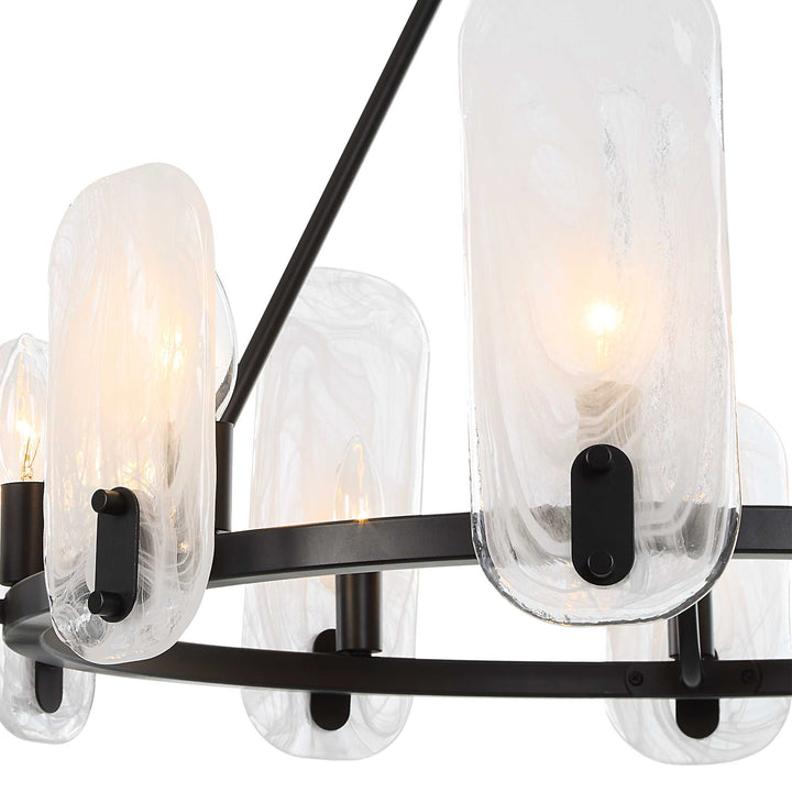 American Home Furniture Uttermost Ellipse 10 Light Dark Bronze Chandelier