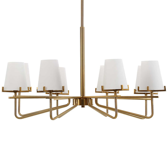 American Home Furniture Uttermost Lassen 8 Light Brass Chandelier