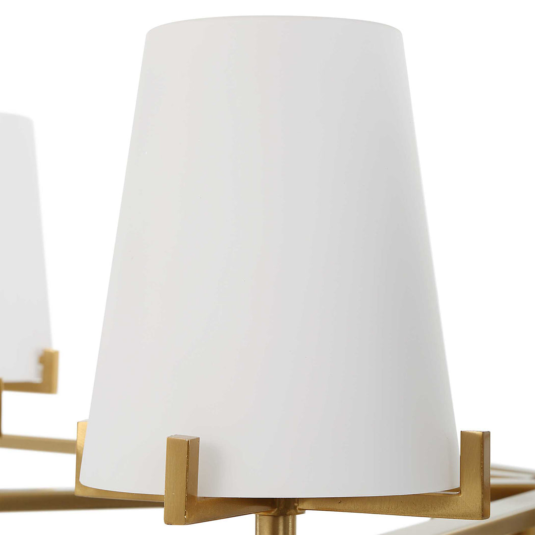 American Home Furniture Uttermost Lassen 8 Light Brass Chandelier