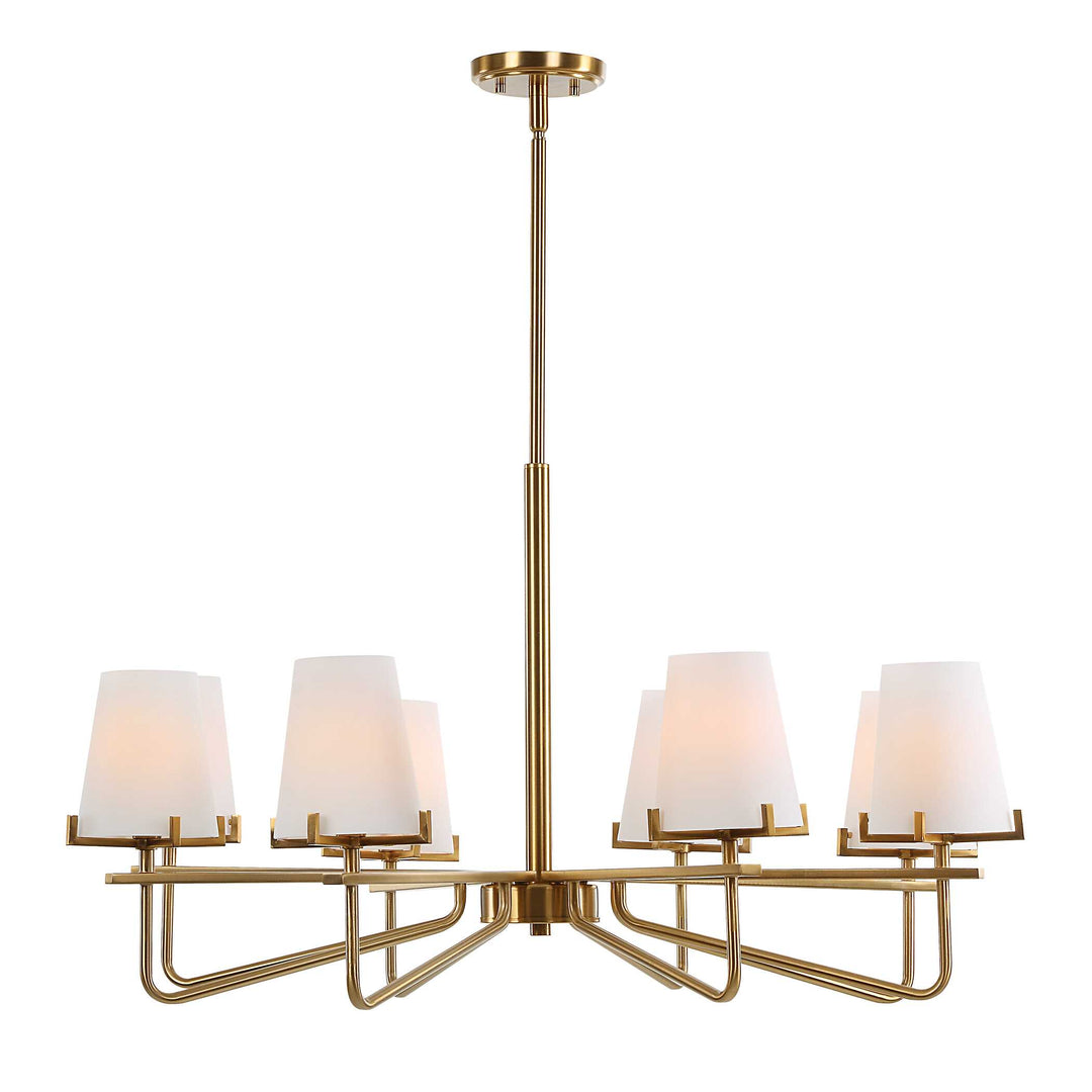 American Home Furniture Uttermost Lassen 8 Light Brass Chandelier
