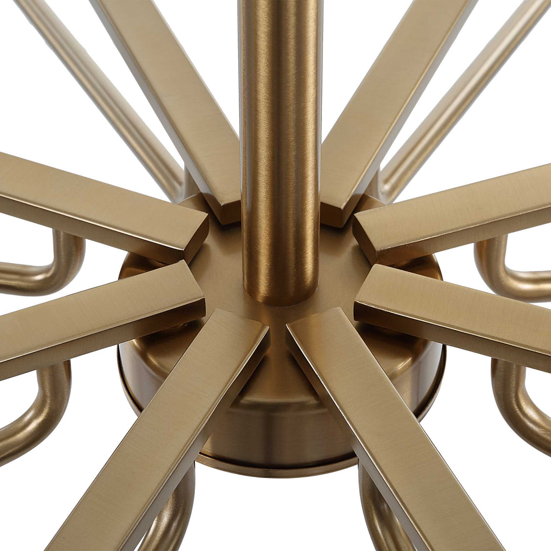 American Home Furniture Uttermost Lassen 8 Light Brass Chandelier