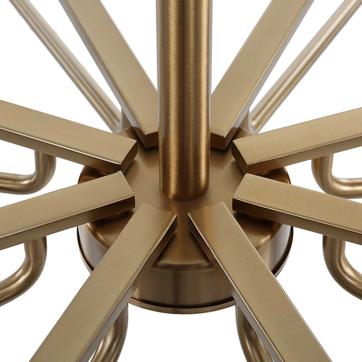 American Home Furniture Uttermost Lassen 8 Light Brass Chandelier