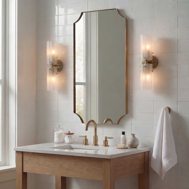 American Home Furniture Uttermost Mistie 2 Light Glass Sconce