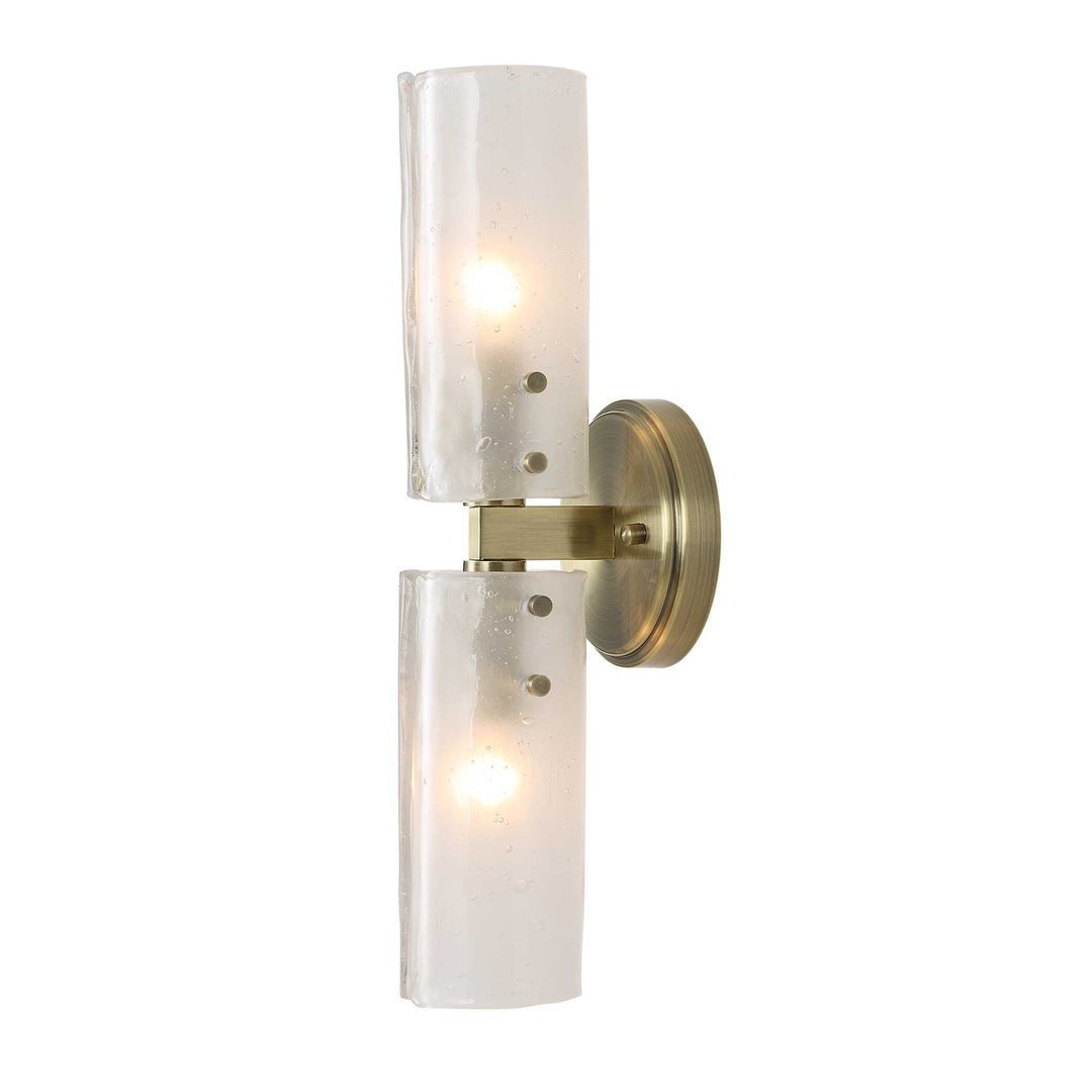 American Home Furniture Uttermost Mistie 2 Light Glass Sconce
