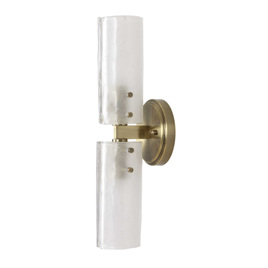 American Home Furniture Uttermost Mistie 2 Light Glass Sconce