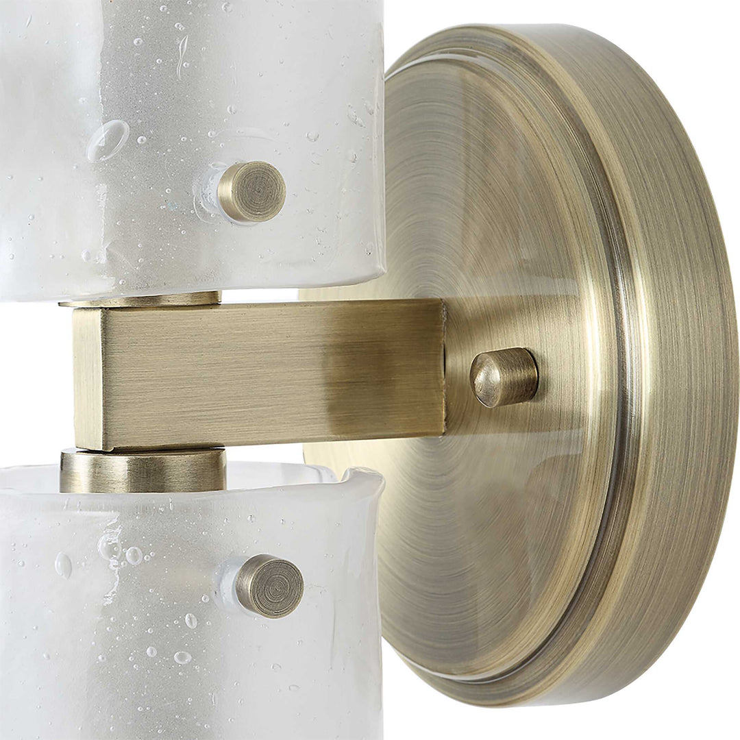 American Home Furniture Uttermost Mistie 2 Light Glass Sconce