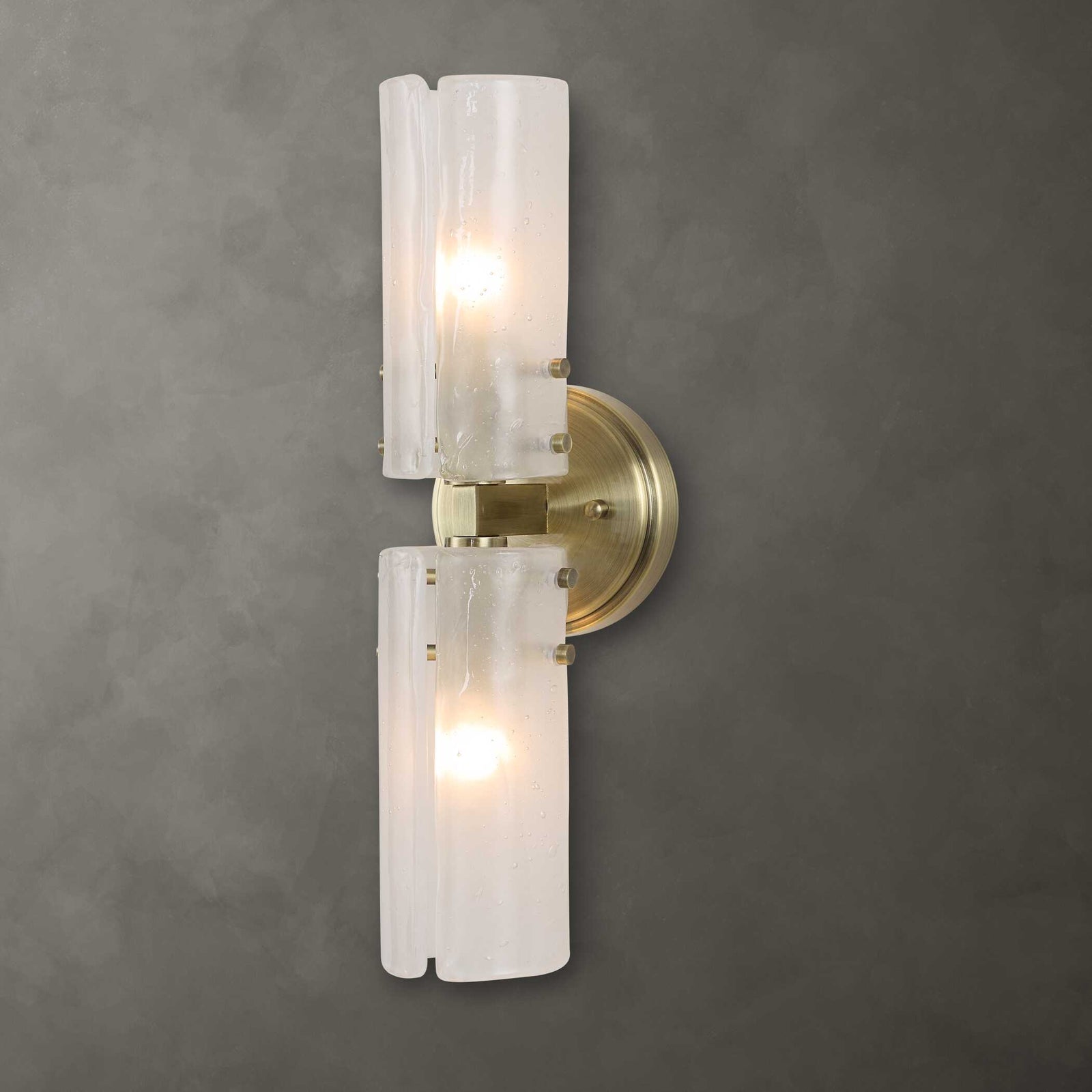 American Home Furniture Uttermost Mistie 2 Light Glass Sconce