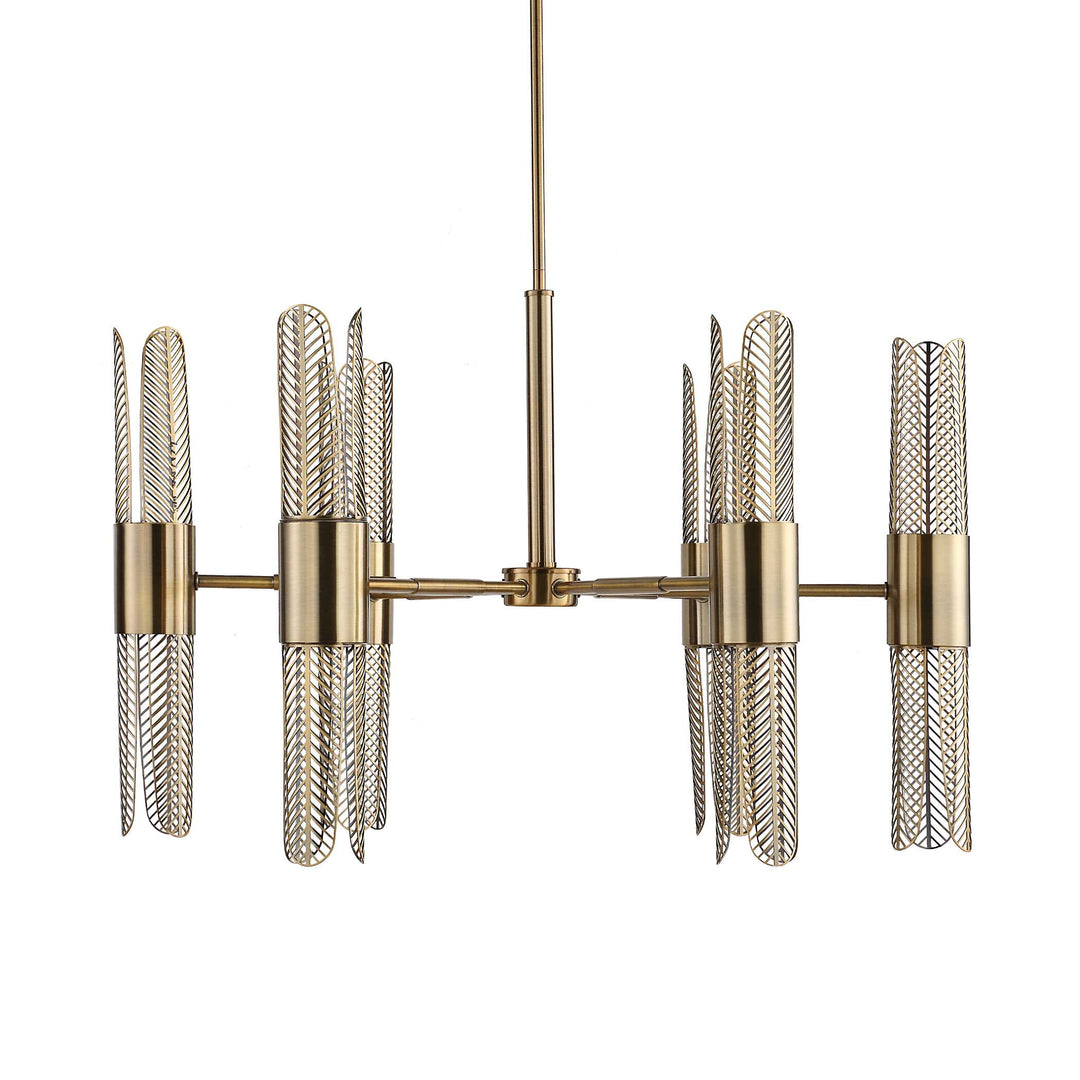 American Home Furniture Uttermost Cret 12 Light Brass Chandelier