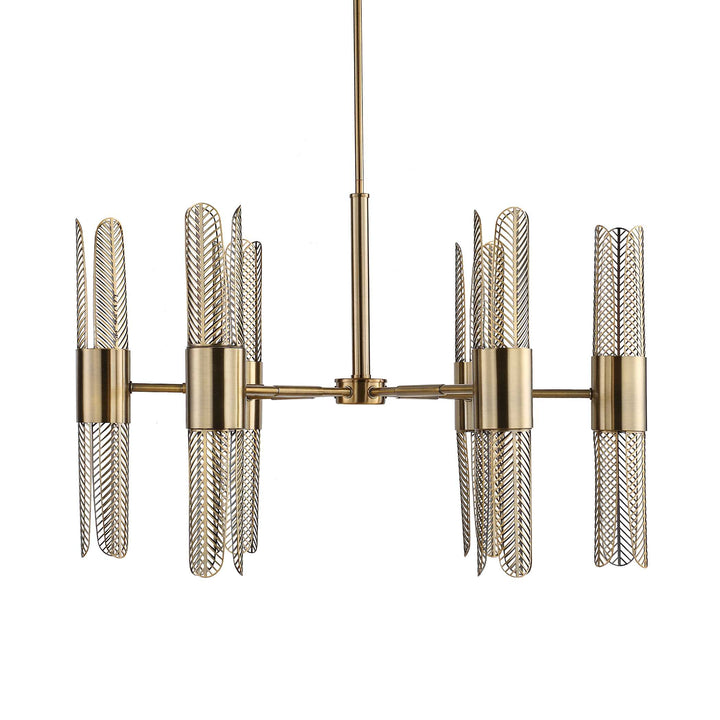 American Home Furniture Uttermost Cret 12 Light Brass Chandelier
