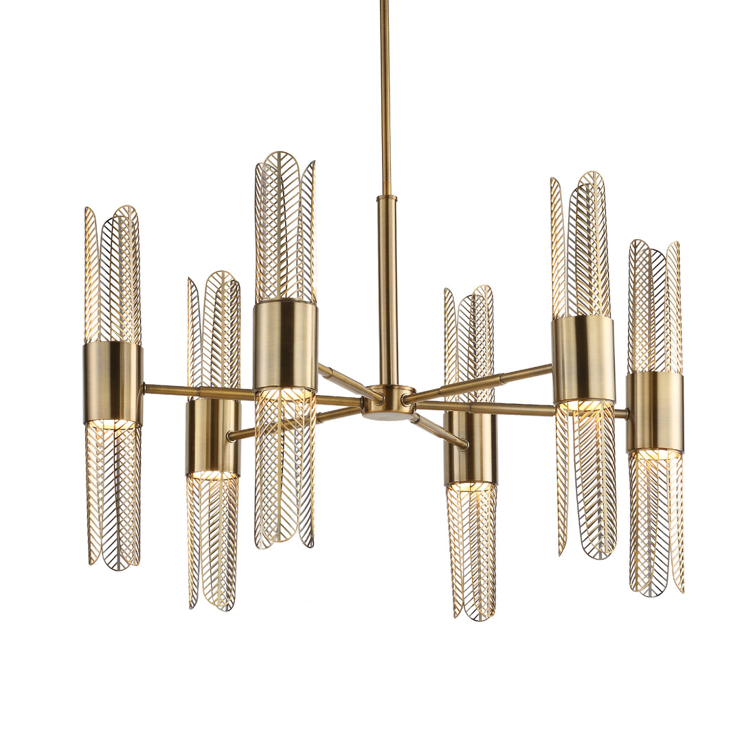 American Home Furniture Uttermost Cret 12 Light Brass Chandelier