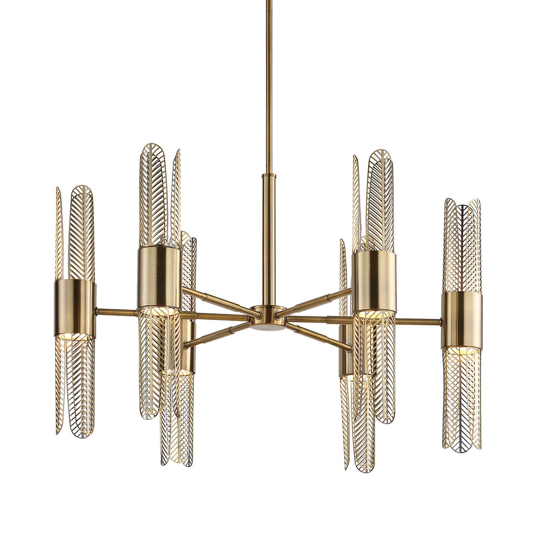 American Home Furniture Uttermost Cret 12 Light Brass Chandelier