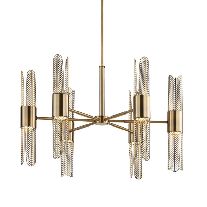 American Home Furniture Uttermost Cret 12 Light Brass Chandelier