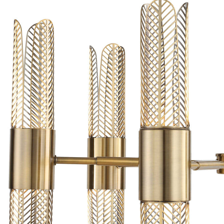 American Home Furniture Uttermost Cret 12 Light Brass Chandelier