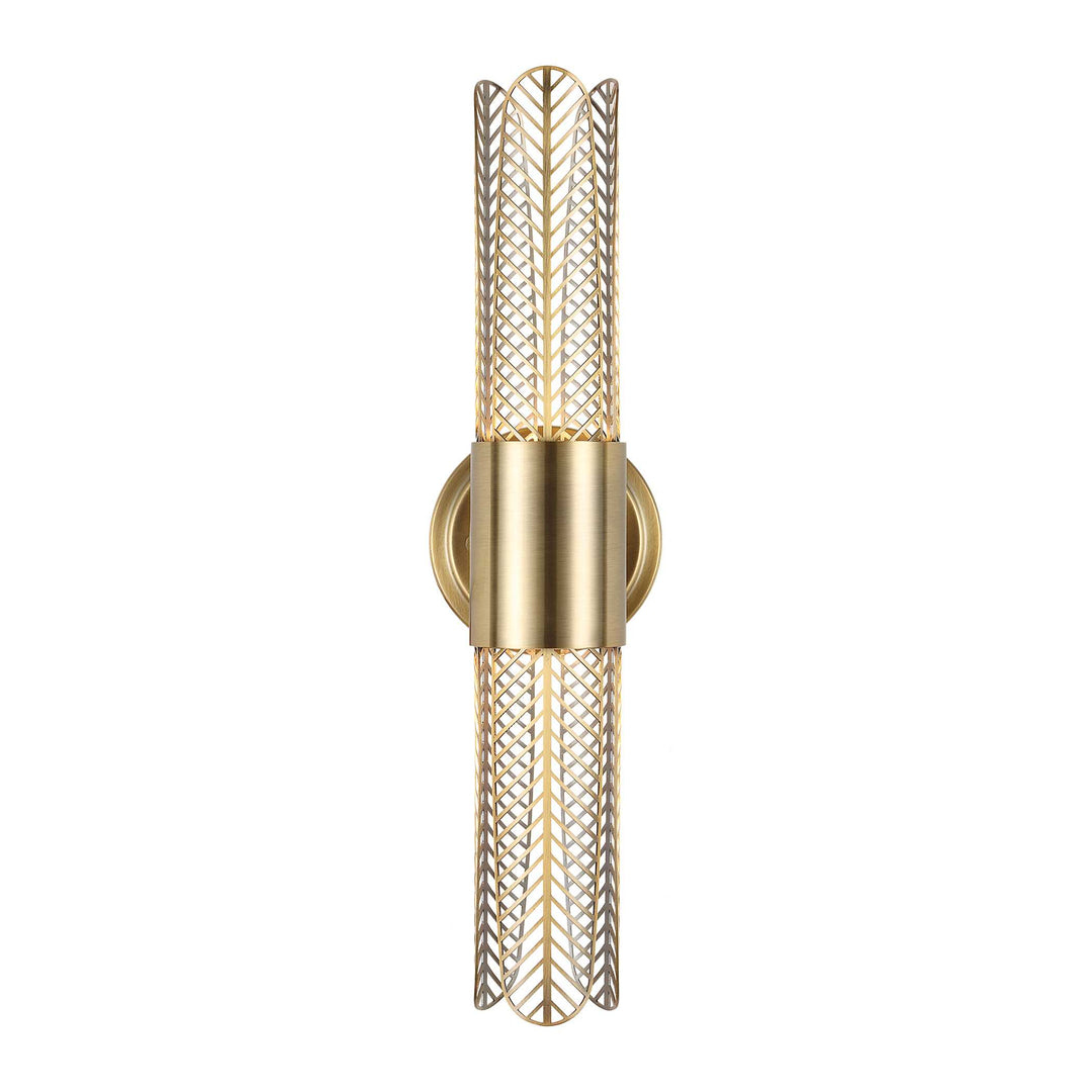 American Home Furniture Uttermost Cret 2 Light LED Brass Sconce