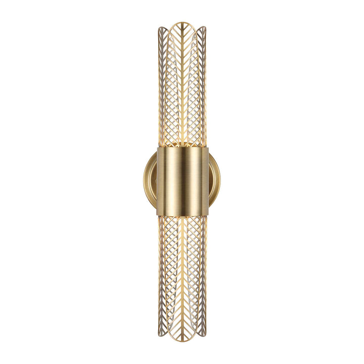 American Home Furniture Uttermost Cret 2 Light LED Brass Sconce