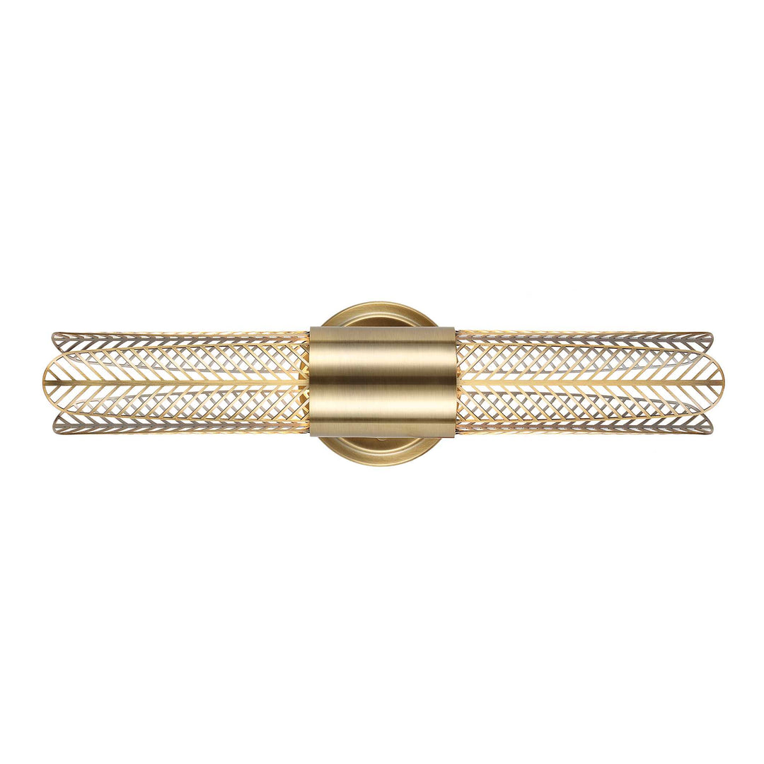 American Home Furniture Uttermost Cret 2 Light LED Brass Sconce