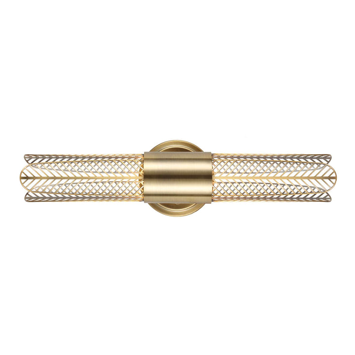 American Home Furniture Uttermost Cret 2 Light LED Brass Sconce