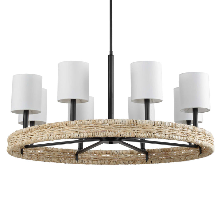 American Home Furniture Uttermost Faiyam 8 Light Rattan Chandelier