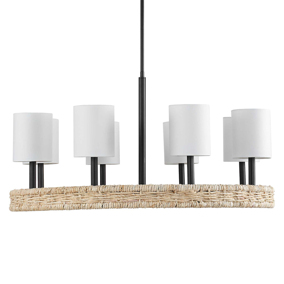 American Home Furniture Uttermost Faiyam 8 Light Rattan Chandelier