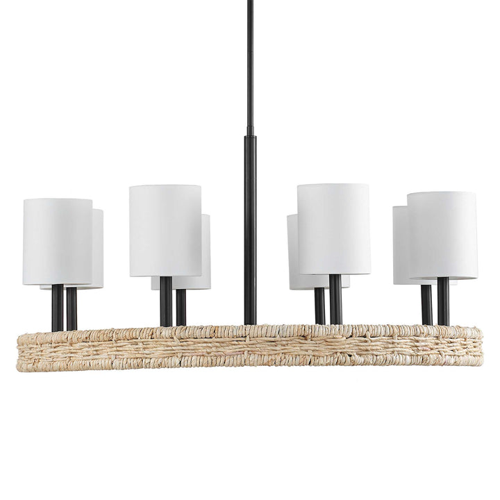 American Home Furniture Uttermost Faiyam 8 Light Rattan Chandelier