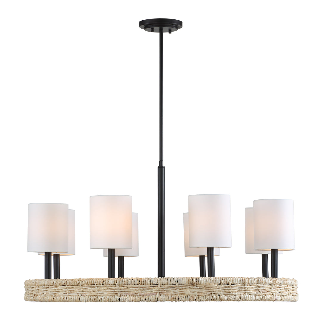 American Home Furniture Uttermost Faiyam 8 Light Rattan Chandelier