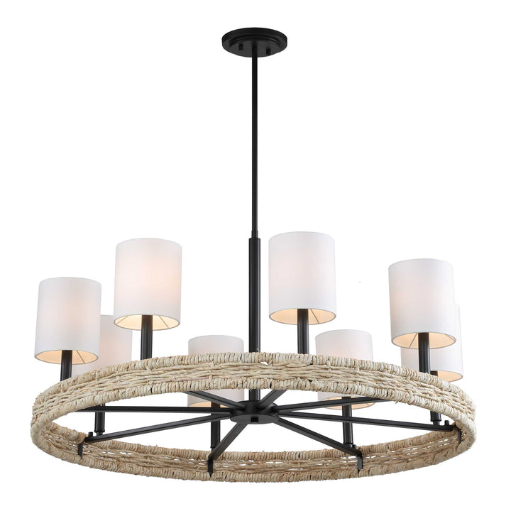 American Home Furniture Uttermost Faiyam 8 Light Rattan Chandelier