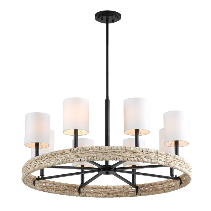 American Home Furniture Uttermost Faiyam 8 Light Rattan Chandelier