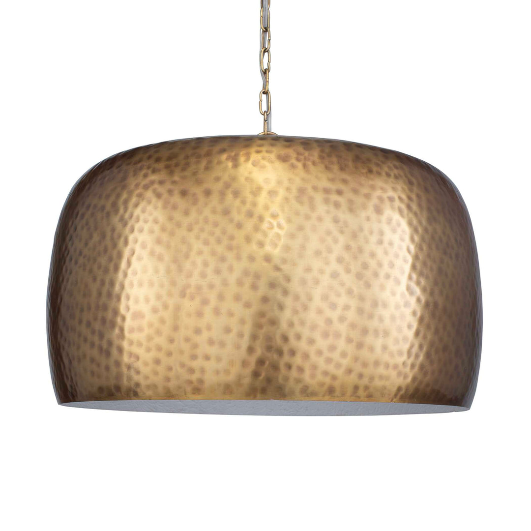 American Home Furniture Uttermost Lemont Hammered Brass 1 Light Pendant