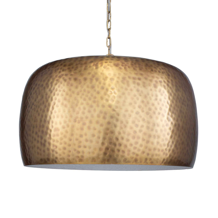 American Home Furniture Uttermost Lemont Hammered Brass 1 Light Pendant