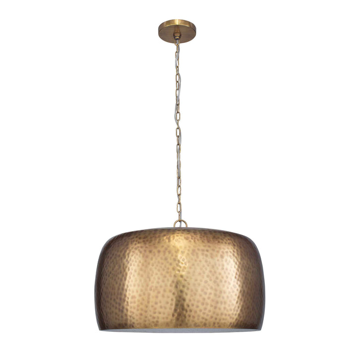 American Home Furniture Uttermost Lemont Hammered Brass 1 Light Pendant