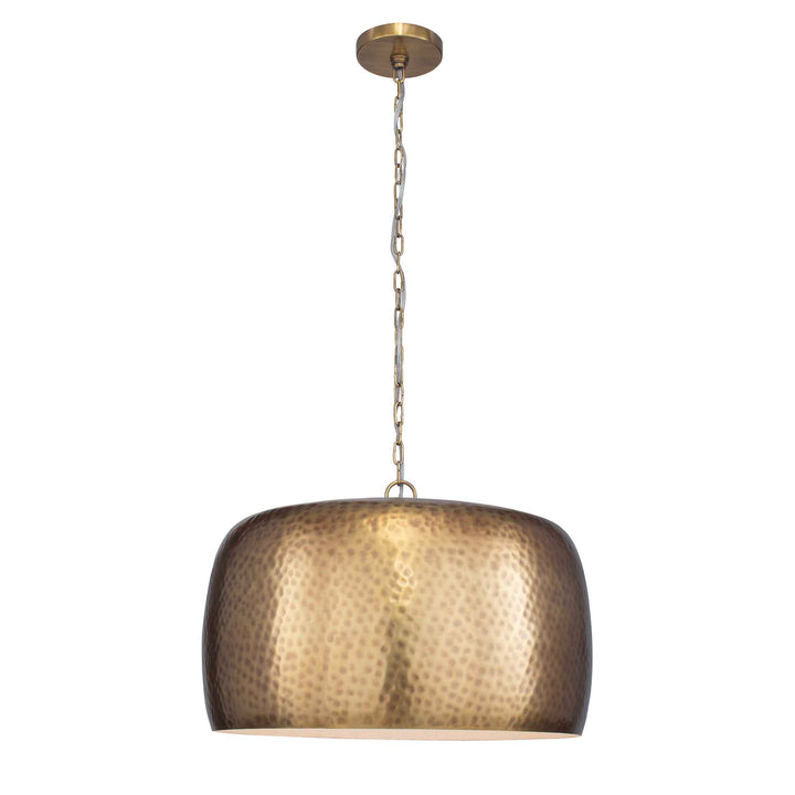 American Home Furniture Uttermost Lemont Hammered Brass 1 Light Pendant