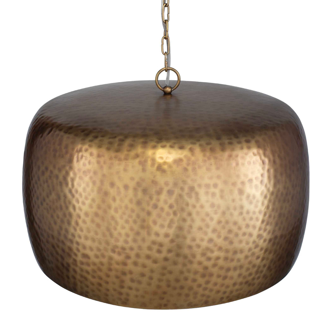 American Home Furniture Uttermost Lemont Hammered Brass 1 Light Pendant