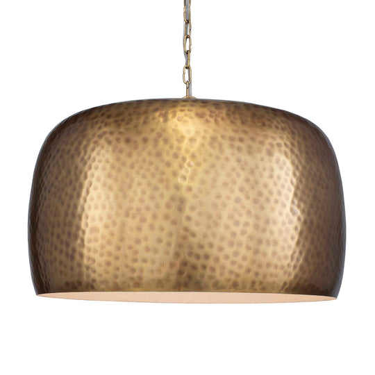 American Home Furniture Uttermost Lemont Hammered Brass 1 Light Pendant
