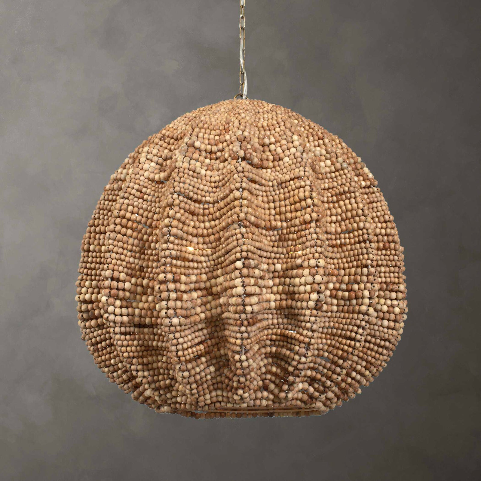 American Home Furniture Uttermost Kauri 5 Light Wooden Bead Pendant