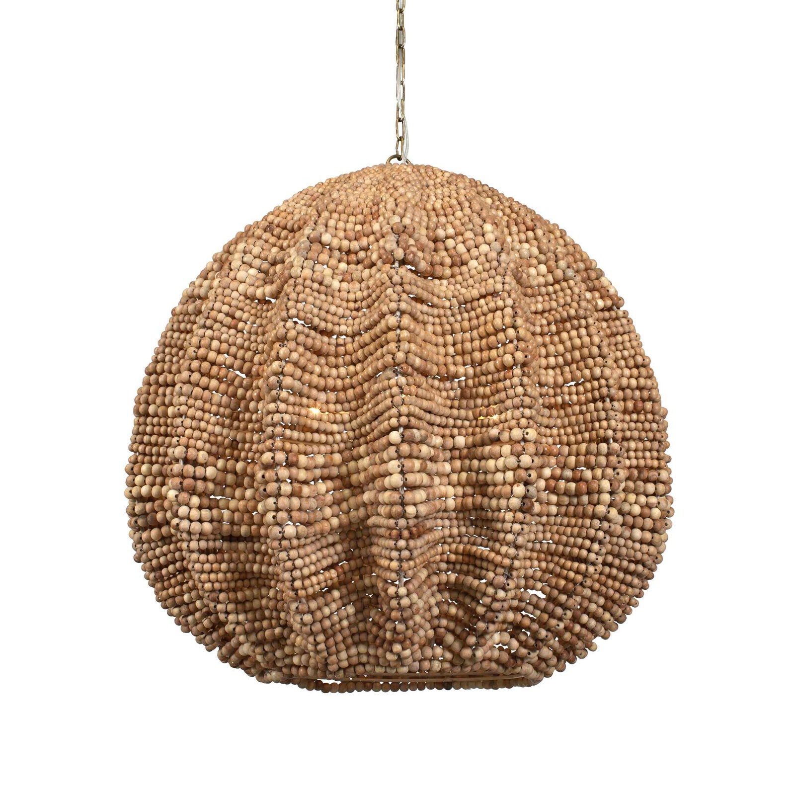 American Home Furniture Uttermost Kauri 5 Light Wooden Bead Pendant