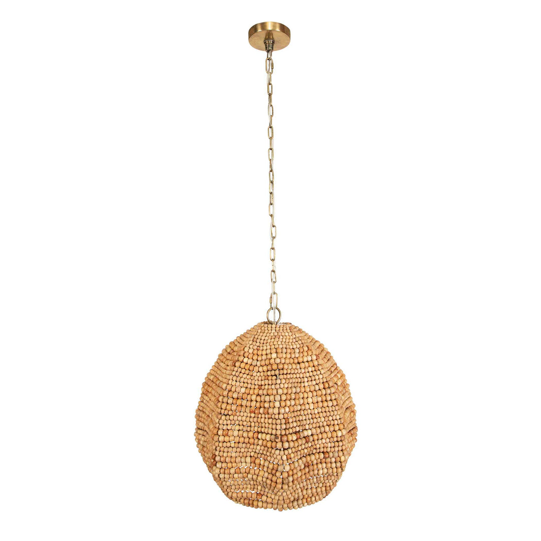 American Home Furniture Uttermost Kauri 1 Light Wooden Bead Pendant