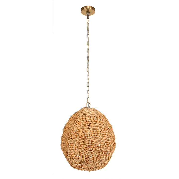 American Home Furniture Uttermost Kauri 1 Light Wooden Bead Pendant