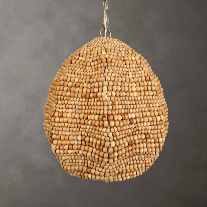 American Home Furniture Uttermost Kauri 1 Light Wooden Bead Pendant