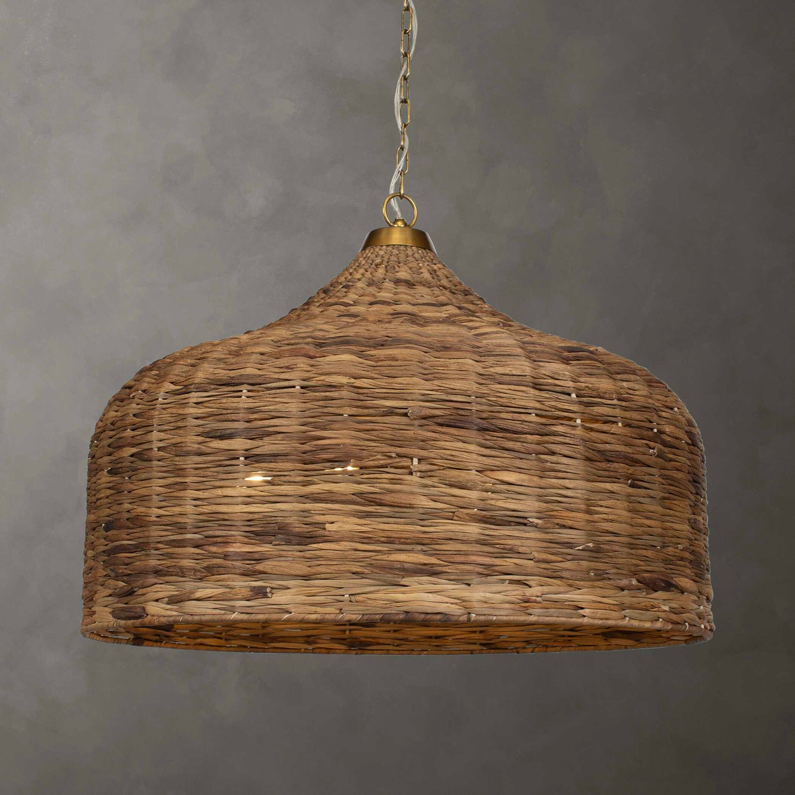 American Home Furniture Uttermost Tauranga Seagrass 5 Light Pendant