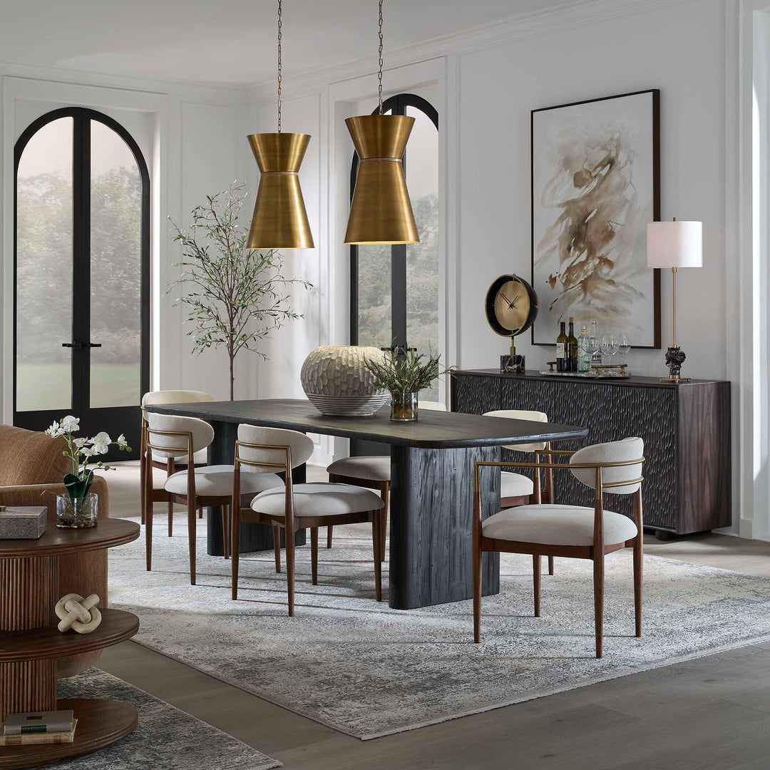 American Home Furniture Uttermost Crocker Brass 1 Light Mini Pendant