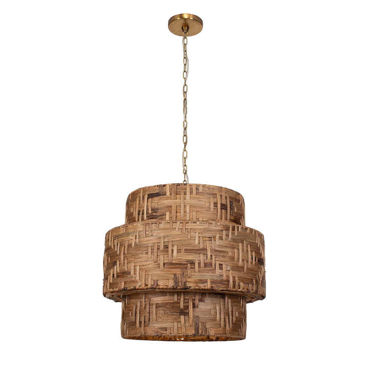 American Home Furniture Uttermost Water Hyacinth 4 Light Woven Pendant