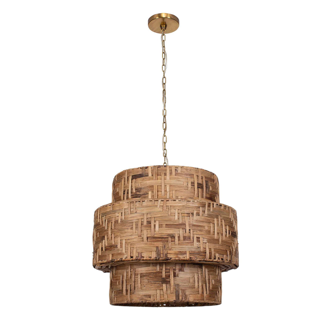 American Home Furniture Uttermost Water Hyacinth 4 Light Woven Pendant